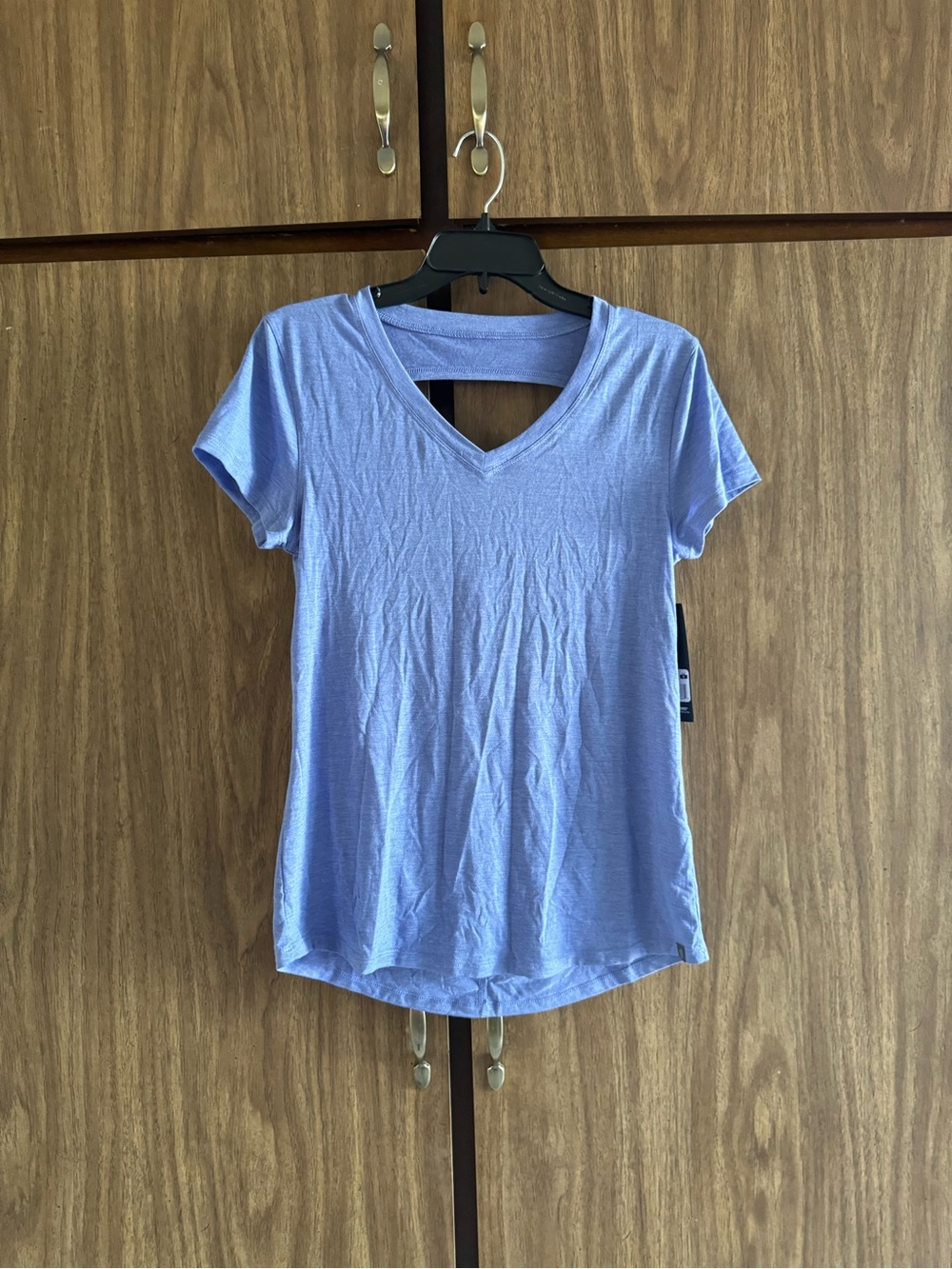 Bally Total Fitness V-Neck Short Sleeve Women's Top With A Back Opening